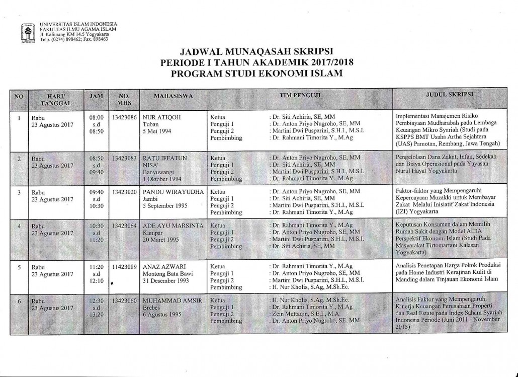 jadwal munaqasah