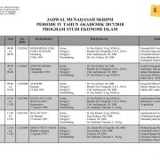 Jadwal Munaqasah PSEI Periode IV 2017/2018 – Rabu