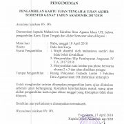 Ujian Tengah Semester Genap 2017/2018